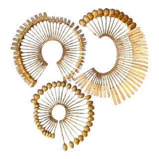 Faux Bamboo Nickel Bronze Flatware Service for 12 (144 Pieces) For Sale