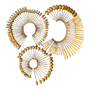 Faux Bamboo Nickel Bronze Flatware Service for 12 (144 Pieces)