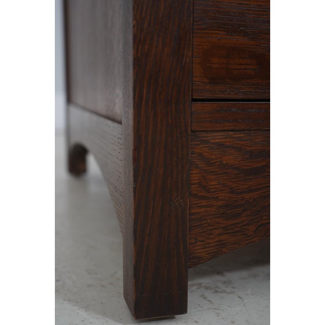 Stickley Harvey Ellis Design Mission Oak Two-Drawer Inlay Cocktail Table For Sale - Image 12 of 17