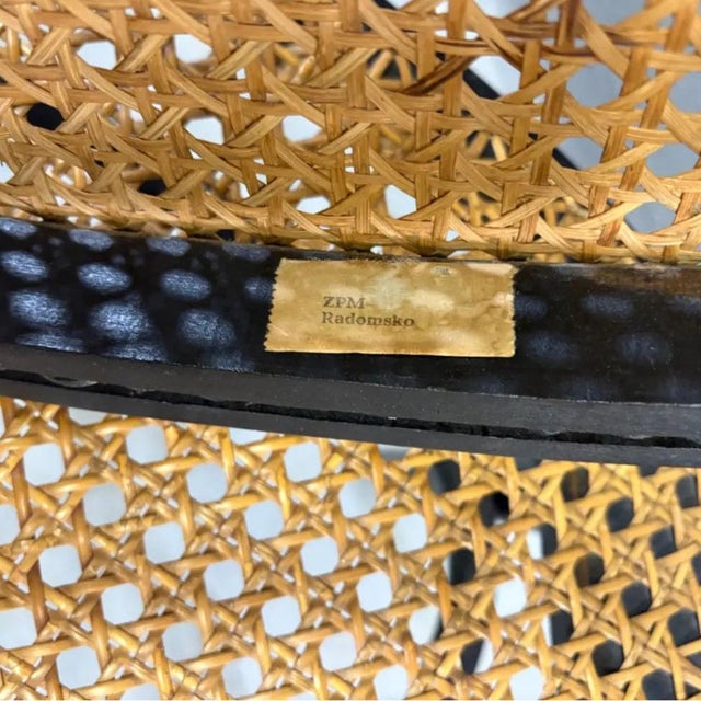 Bentwood Chairs with Vienna Straw Seat by Thonet for Herbatschek, Poland, 1960s, Set of 2 For Sale - Image 6 of 7