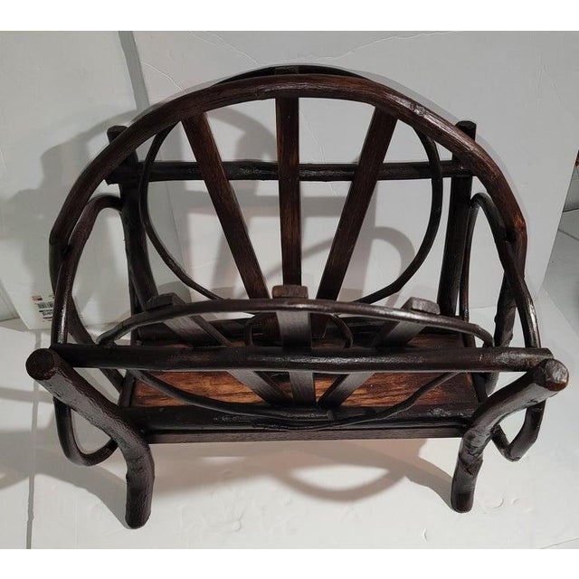 Amish Hickory Magazine Rack For Sale - Image 4 of 7
