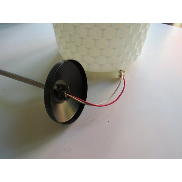 Art Deco Hanging Lamp with White Shade in Frosted Glass, 1930s For Sale - Image 6 of 11