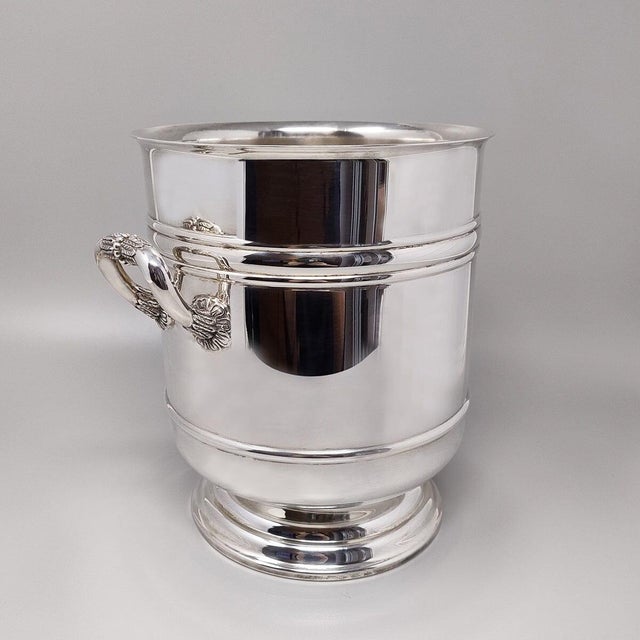 Vintage Silver-Plated Sully Champagne & Ice Bucket from Christofle, 1950s For Sale - Image 4 of 11
