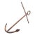 Vintage Weathered Iron Nautical Anchor For Sale