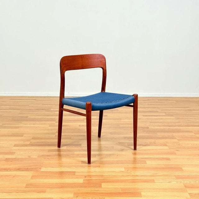 Set of 4 dining chairs manufactured in Denmark in the 1950s-60s, designed by Niels O. Moller for J.L. Møllers Møbelfabrik,...