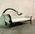 Rococo Chaise Lounge – White Leather, Black Lacquer Frame For Sale - Image 4 of 6