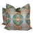 D Kap Home "Ashanti" in Coral, Salmon, Turquoise and Teal 22" Pillows-a Pair For Sale