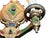 Gold 1920s Baroque Cast Aluminum Wall Sconces With Original Polychrome Finish - Pair For Sale - Image 8 of 9