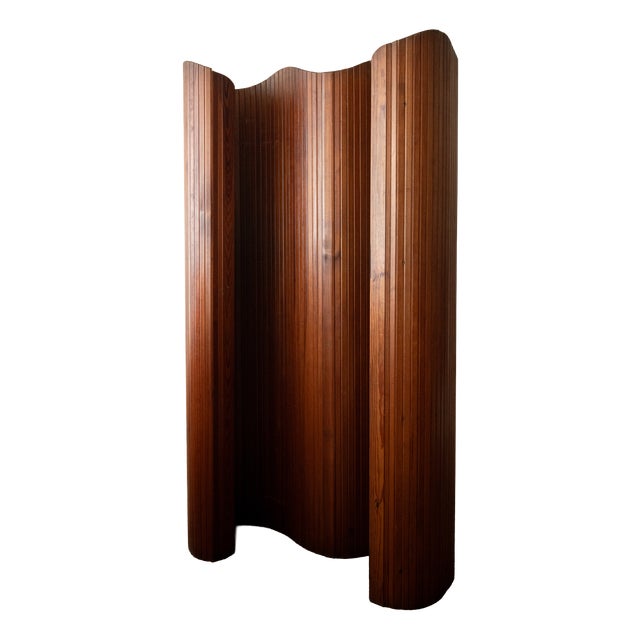 Art Deco Pine Room Divider by Jomain Baumann for Baumann, France, 1930s For Sale