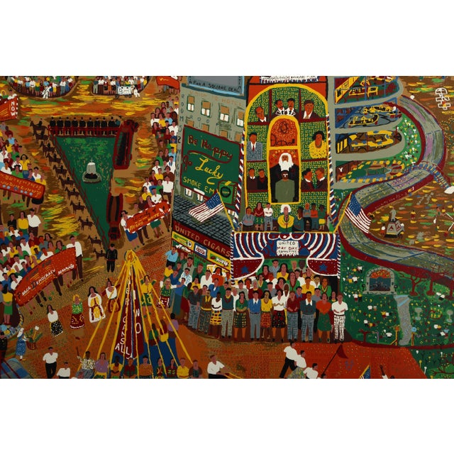 Ralph Fasanella American (1914–1997) May Day Date: 1976 Screenprint signed and numbered in pencil Edition of 300 Size: 31...