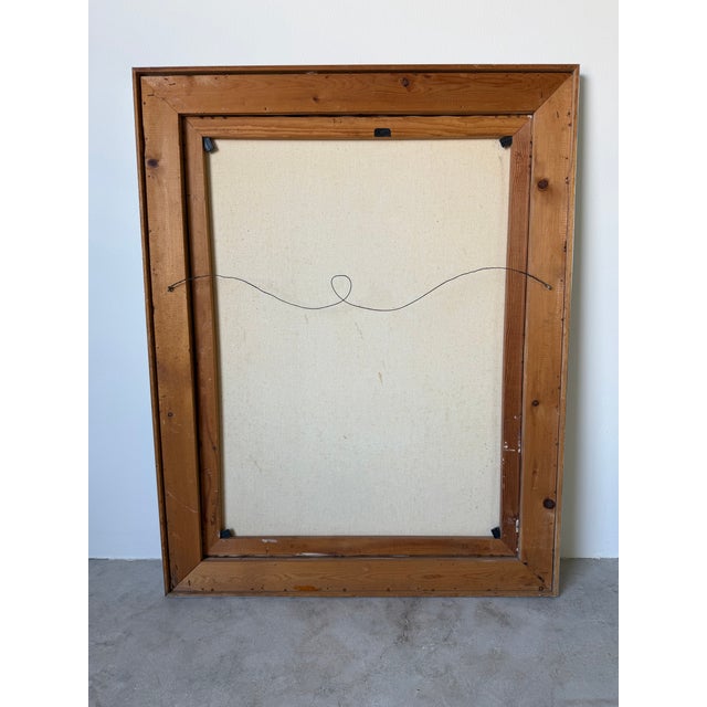 1970s Mid-Century Abstract Expressionist Acrylic on Canvas Painting, Framed For Sale - Image 13 of 13