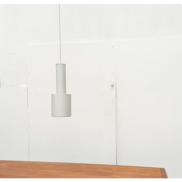 White Mid-Century Modern Danish Model A110 Pendant Lamp by Alvar Aalto for Louis Poulsen, 1960s For Sale - Image 8 of 18