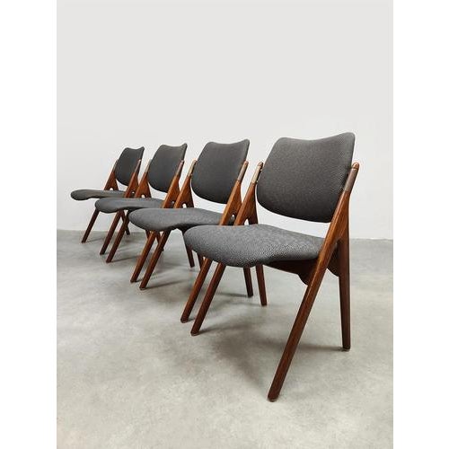 Vintage Scandinavian Dining Chairs from Olav Houg, 1960s, Set of 4 For Sale - Image 4 of 9