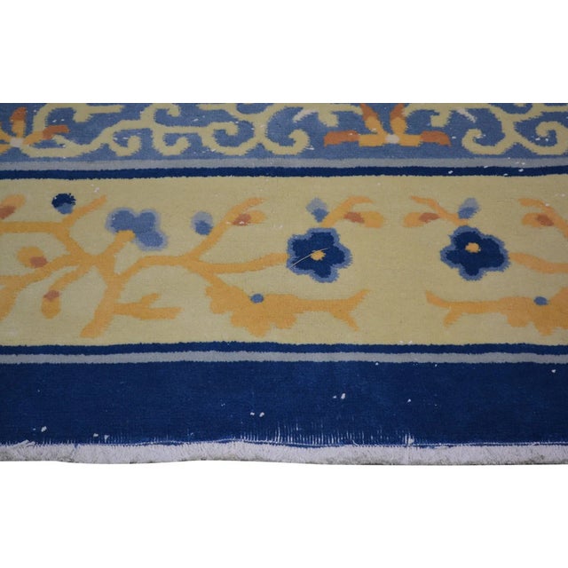 Vintage Chinese Art Deco Hand Knotted Wool Rug,11'6'' X 14' For Sale In New York - Image 6 of 6