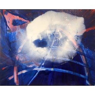 Rene Duvillier, Arc en Ciel Abstract Expressionist French Oil Painting Nouvelle École d'Paris, 1990 For Sale