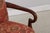Wood Pair of Henredon Mahogany Tapestry Upholstered Open Armchairs For Sale - Image 7 of 17