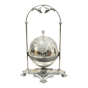 Antique Meriden Co Victorian Silver Plated Covered Butter Butler Butter Dish