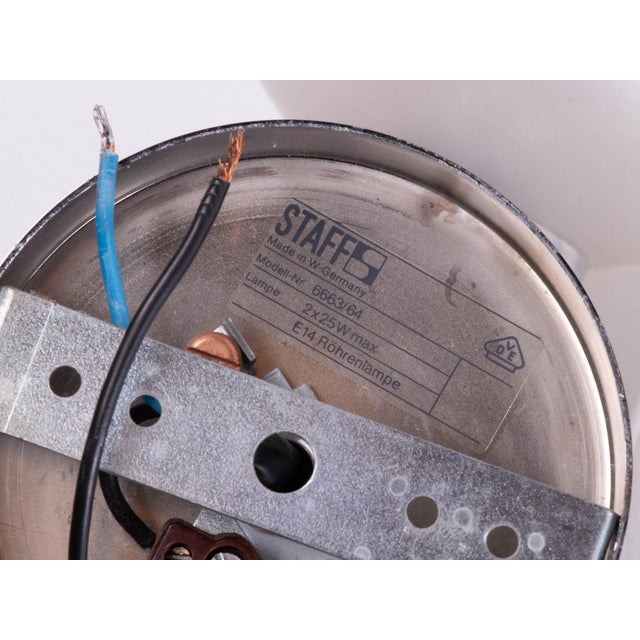 Metal Chrome Sconces by Motoko Ishii for Staff, 1970s, Set of 2 For Sale - Image 7 of 9