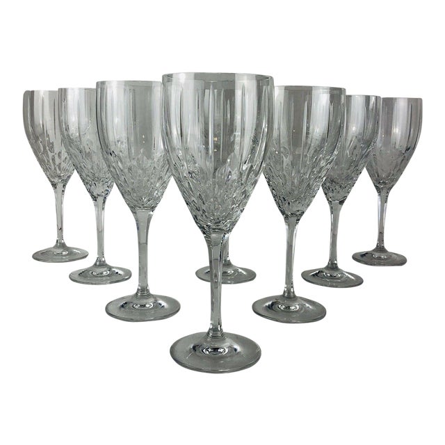 Vintage Royal Doulton Clear Cut Crystal Water Goblets Stems Stemware Marked Set of 8 Chairish