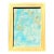 Vintage Boho Minuarture Abstract Painting in Wooden Frame For Sale