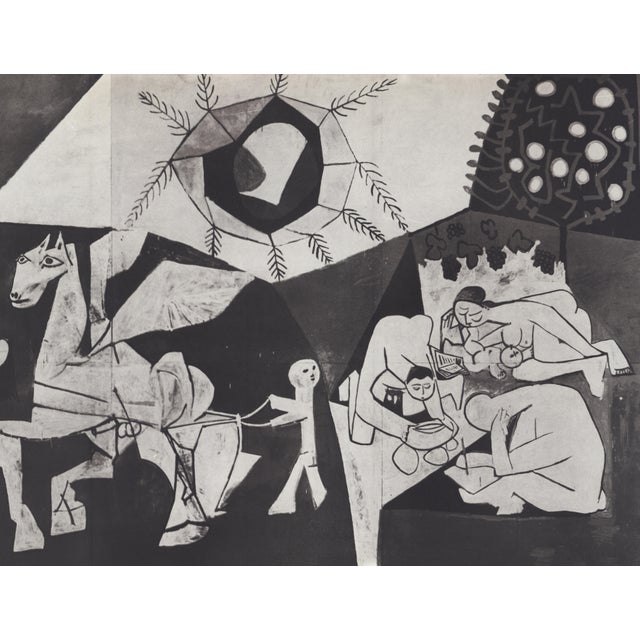 Abstract 1954 Pablo Picasso Monotone Lithograph "La Paix" (The Peace) For Sale - Image 3 of 5