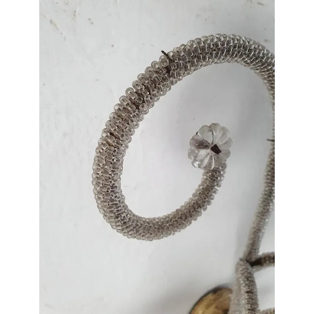 Italian Crystal Wall Sconces, 1950s, Set of 2 For Sale - Image 6 of 9