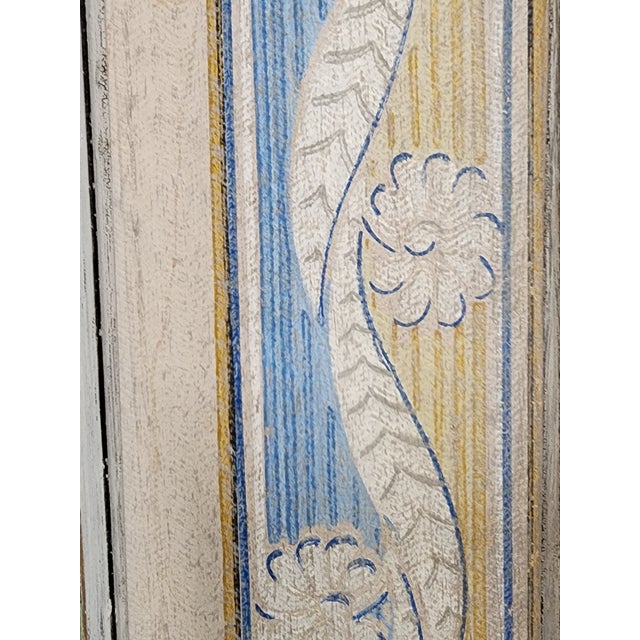Vintage Reclaim Painted Wood Mirror With Shelf For Sale - Image 10 of 11