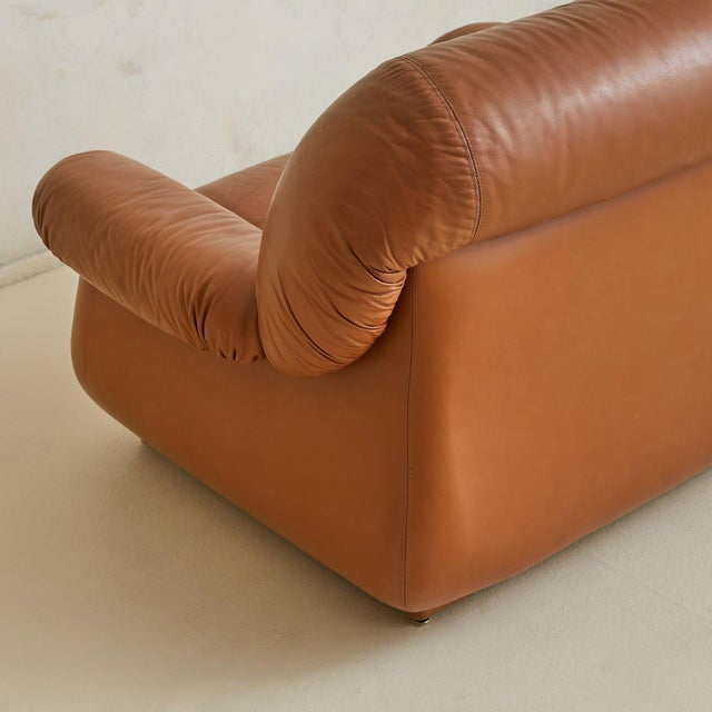 Italian Cognac Leather Lounge Chair, 1960s - 2 Available For Sale In Chicago - Image 6 of 18