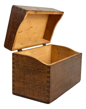 Vintage Traditional Wood Card Catalog File Library Box