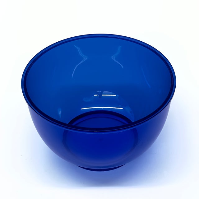 1970s Cobalt Acrylic Mixing Bowl by Gunnar Cyren for Dansk For Sale In Miami - Image 6 of 9