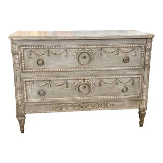 Vintage French Louis XVI Style Painted Commode For Sale