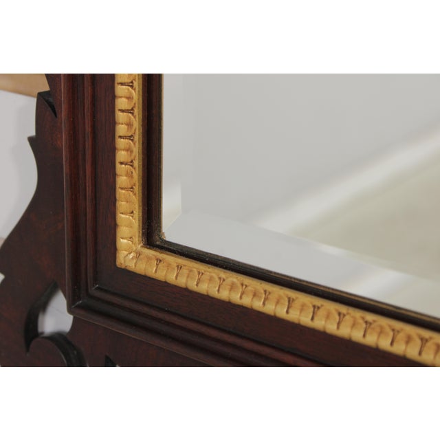 Henkel Harris Chippendale Mahogany Wall Mirror For Sale - Image 9 of 15