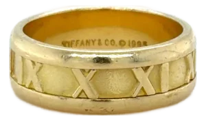 Late 20th Century Tiffany & Co. Atlas Band Ring 18k Yellow Gold, Size 6.25