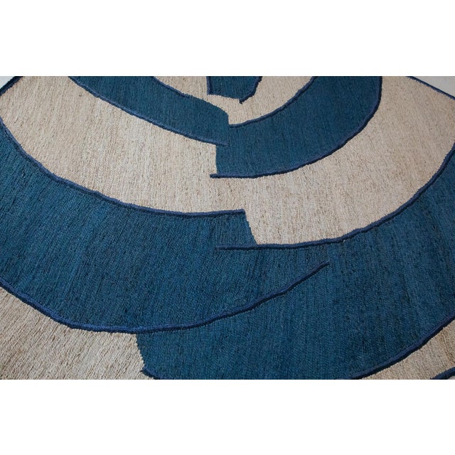 Not Yet Made - Made To Order Jiko I (Deep Sea and White Sand) Rug by Kelechi Ejikeme for Swallo Studio For Sale - Image 5 of 9