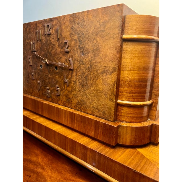 1920s Antique Original Art Deco Huge Dufa German Burl Wood Mantle ...