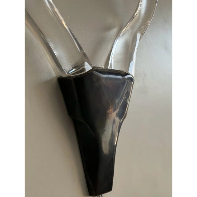 1970s Antelope Head Light Sculptures - a Pair For Sale - Image 10 of 18