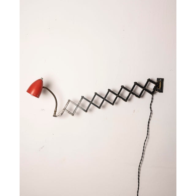 Black Extendable Wall Lamp by Robert Mathieu, France, 1950s For Sale - Image 8 of 8