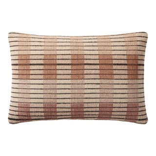 Amber Lewis x Loloi Onofre Ivory / Brown 13" x 21" Cover Only Pillow For Sale