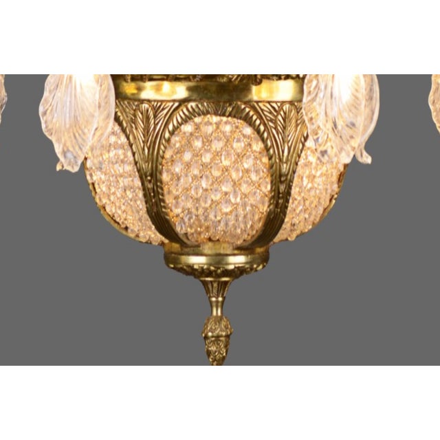 1980 French Louis XVI Bronze Crystal Chandelier – 16 Lights For Sale - Image 14 of 15