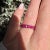 Vintage Eternity Wedding Ring in White Gold and Natural Rubies, Size 6 For Sale - Image 4 of 5