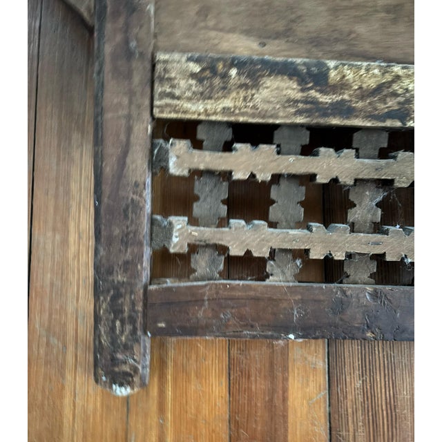Large Vintage Moroccan Mashrabiya Wall Shelf - Hand-Carved Architectural Statement For Sale - Image 9 of 12
