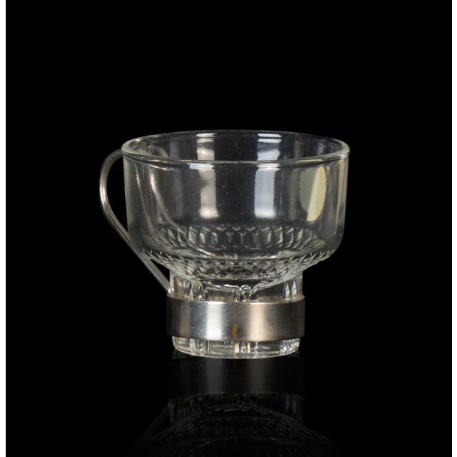 Vintage Glass Coffee Set, Italy, 1970s, Set of 6 For Sale - Image 4 of 7