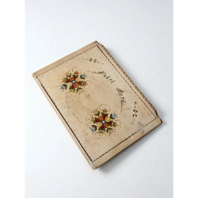 Mid 20th Century Antique Hand Painted Wood Noodle Board For Sale - Image 5 of 13