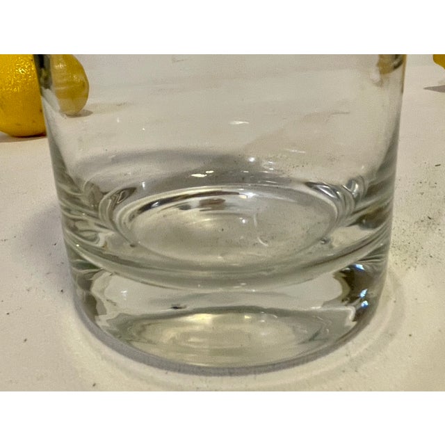Pair Mid 20th Century Minimalist Clear Glass Decanters With Stoppers For Sale - Image 11 of 15
