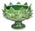 Italian Majolica Artichoke Pedestal Bowl, Emerald Green For Sale