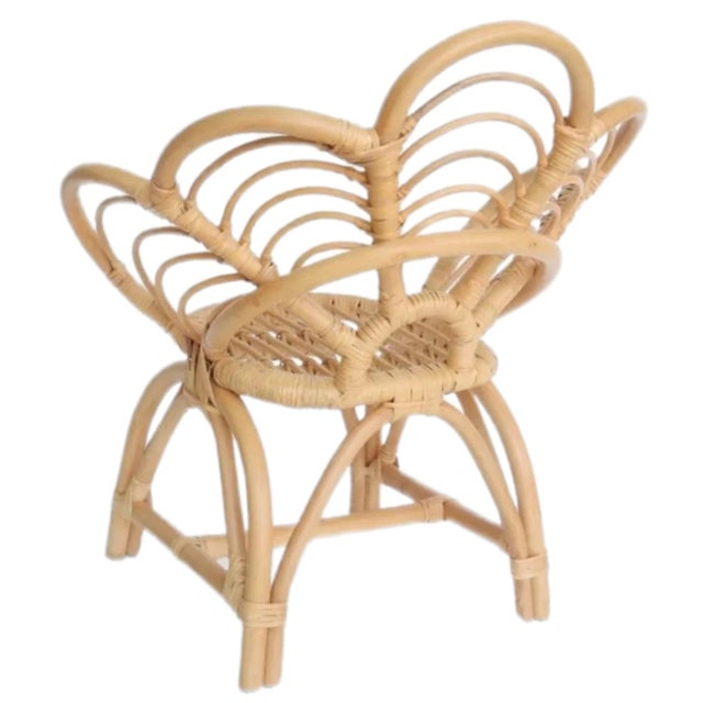 Faux Rattan Flower Chair, Set of 2 Chairish
