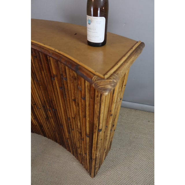 Brown Bamboo Bar and Stools, 1960s, Set of 3 For Sale - Image 8 of 12