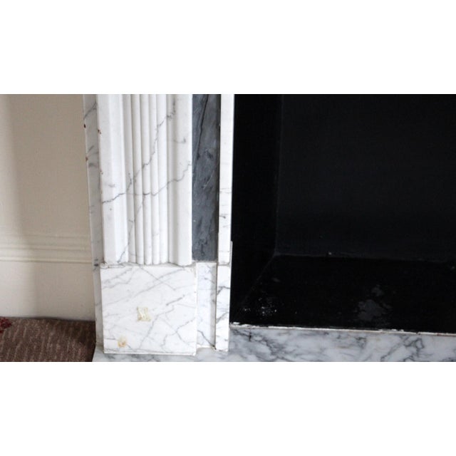 White Waldorf Astoria English Regency White Marble Mantel For Sale - Image 8 of 13