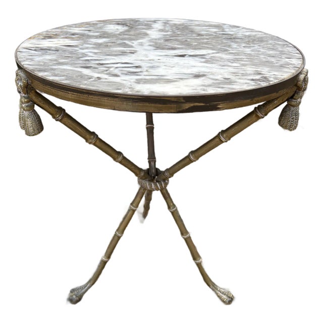 1940s Italian Modern Neoclassical Style Bronze Table For Sale