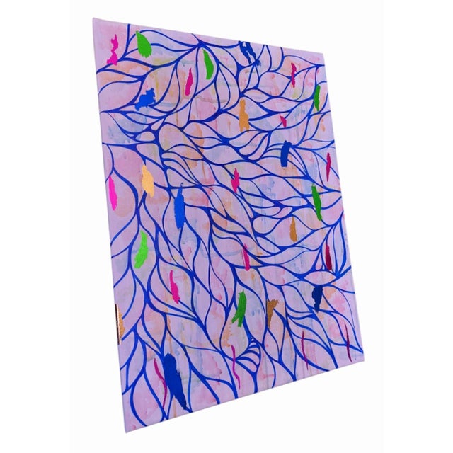 Early 21st Century Priscilla Bilijam, Colorful Thoughts, 2025, Watercolor & Acrylic on Canvas For Sale - Image 5 of 6